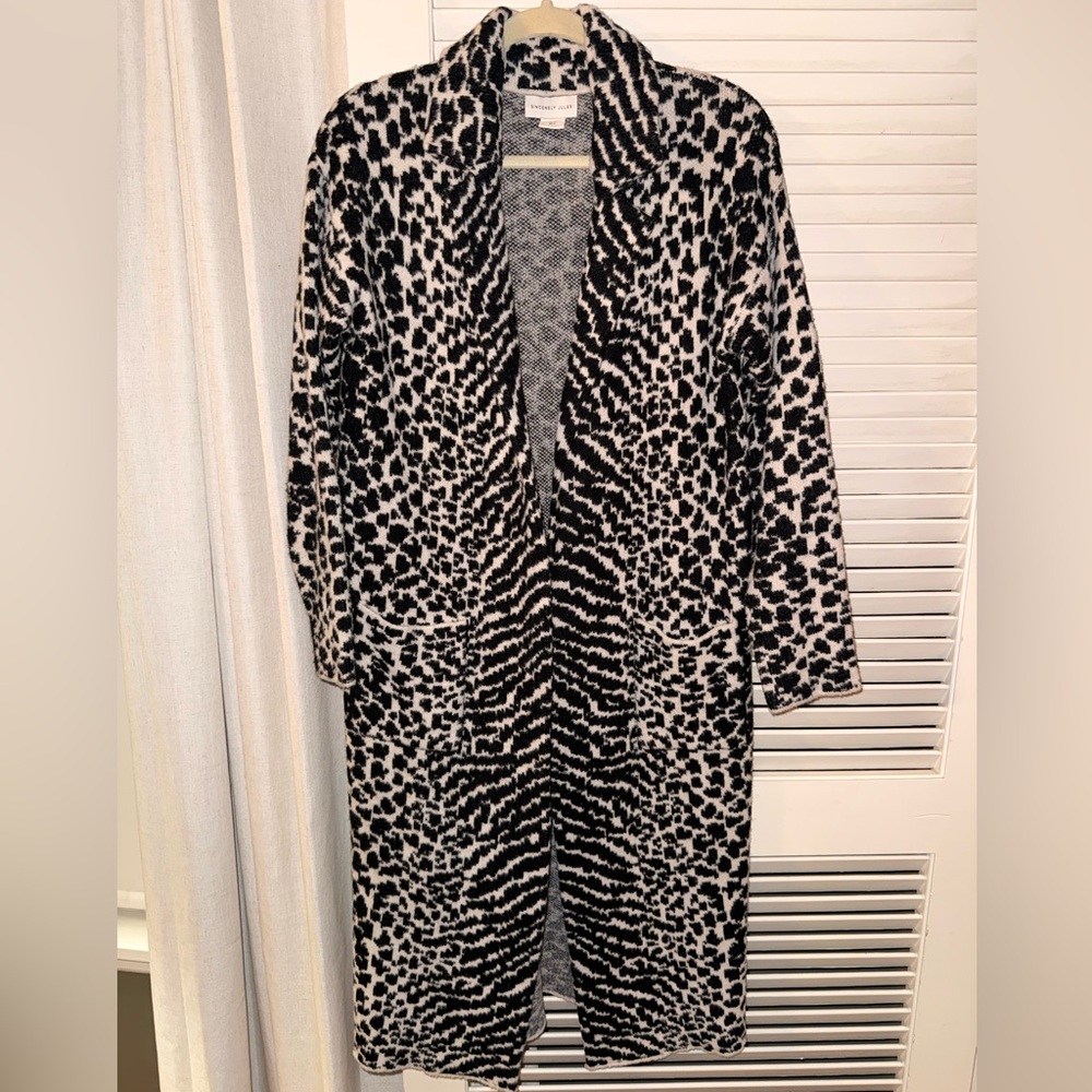 Sincerely Jules Black and White Teddy Jacket